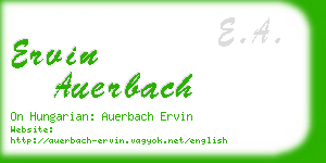 ervin auerbach business card